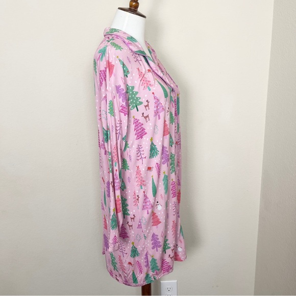 Little Sleepies Merry & Bright Women's Pink Sleep Shirt - Picture 9 of 14